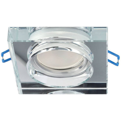 Indbygningsspot Edo Crystal Grande Silver IP20 kvadratisk glas sølv EDO777132 1 stk.