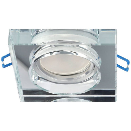 Indbygningsspot Edo Crystal Grande Silver IP20 kvadratisk glas sølv EDO777132 1 stk.