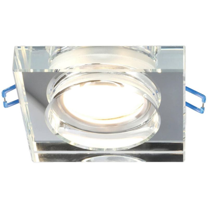 Indbygningsspot Edo Crystal Grande Silver IP20 kvadratisk glas sølv EDO777132 1 stk.