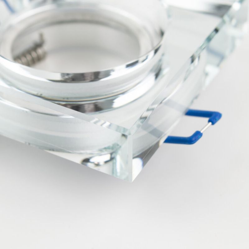 Indbygningsspot Edo Crystal Grande Silver IP20 kvadratisk glas sølv EDO777132 1 stk.