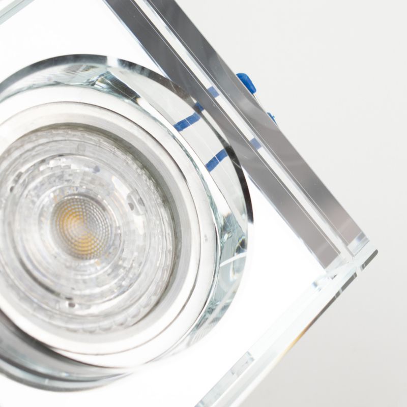 Indbygningsspot Edo Crystal Grande Silver IP20 kvadratisk glas sølv EDO777132 1 stk.