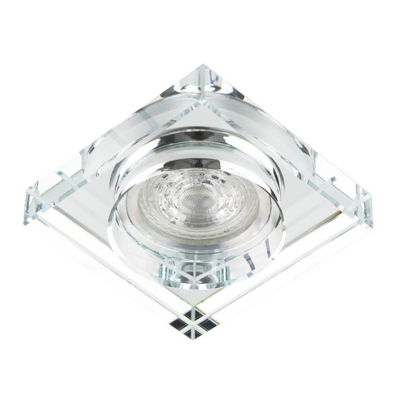 Indbygningsspot Edo Crystal Grande Silver IP20 kvadratisk glas sølv EDO777132 1 stk.