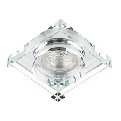 Indbygningsspot Edo Crystal Grande Silver IP20 kvadratisk glas sølv EDO777132 1 stk.