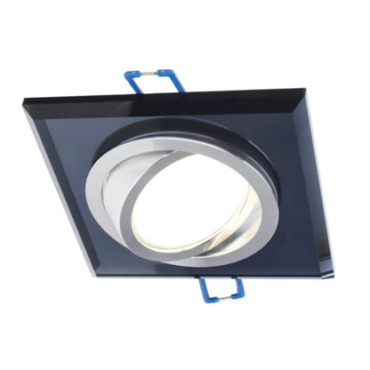 Edo indbygget loftspot Crystal R sort IP20 kvadratisk glas sort EDO777405 1 stk.