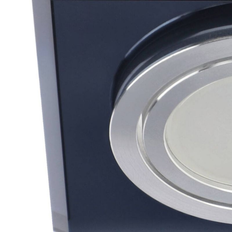 Edo indbygget loftspot Crystal R sort IP20 kvadratisk glas sort EDO777405 1 stk.