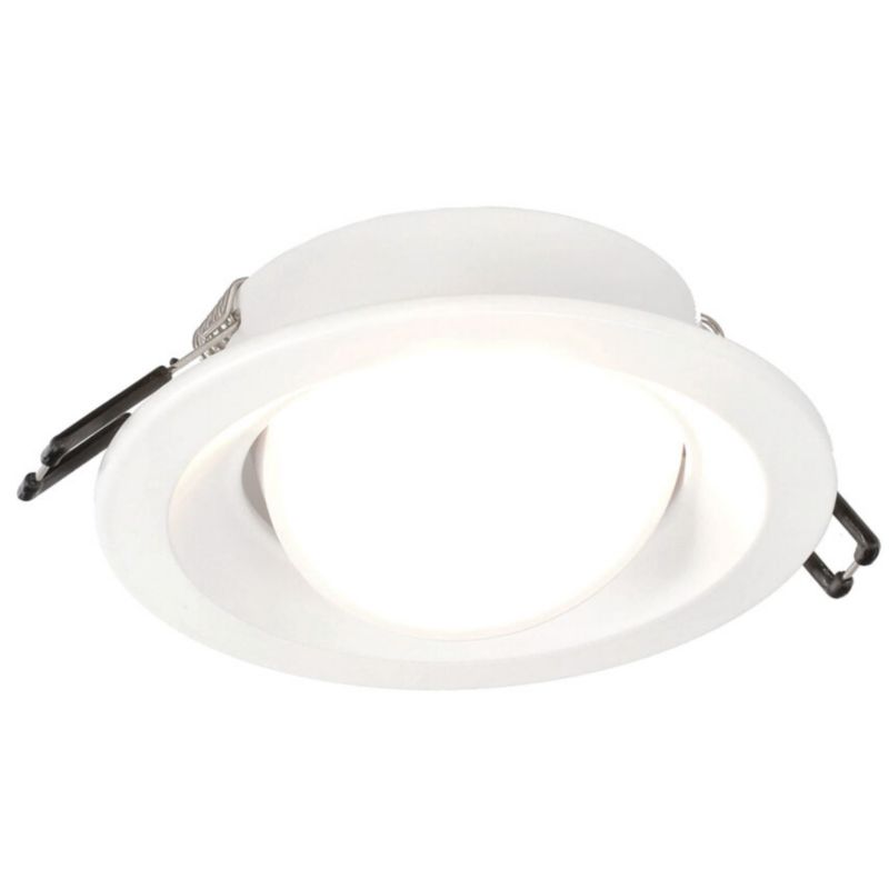 Edo indbygget rund loftspot Irid White IP20 hvid EDO777135 1 stk.