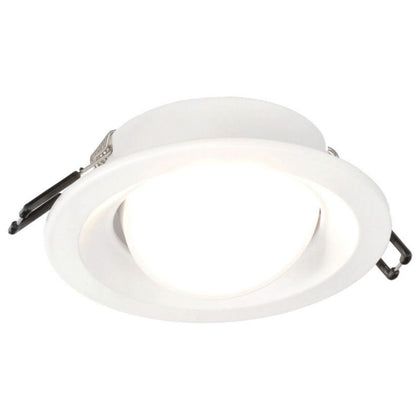Edo indbygget rund loftspot Irid White IP20 hvid EDO777135 1 stk.