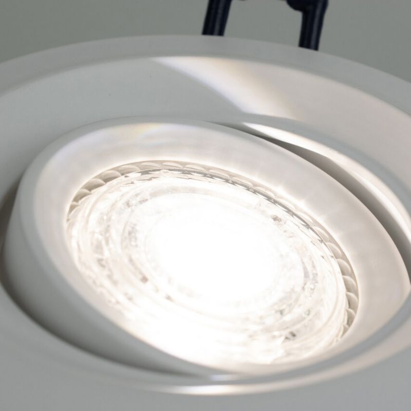 Edo indbygget rund loftspot Irid White IP20 hvid EDO777135 1 stk.