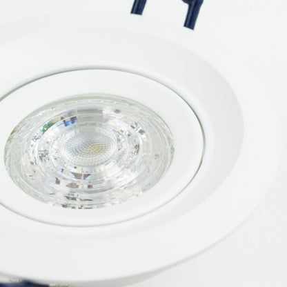 Edo indbygget rund loftspot Irid White IP20 hvid EDO777135 1 stk.