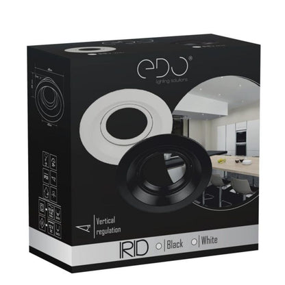 Edo indbygget rund loftspot Irid White IP20 hvid EDO777135 1 stk.