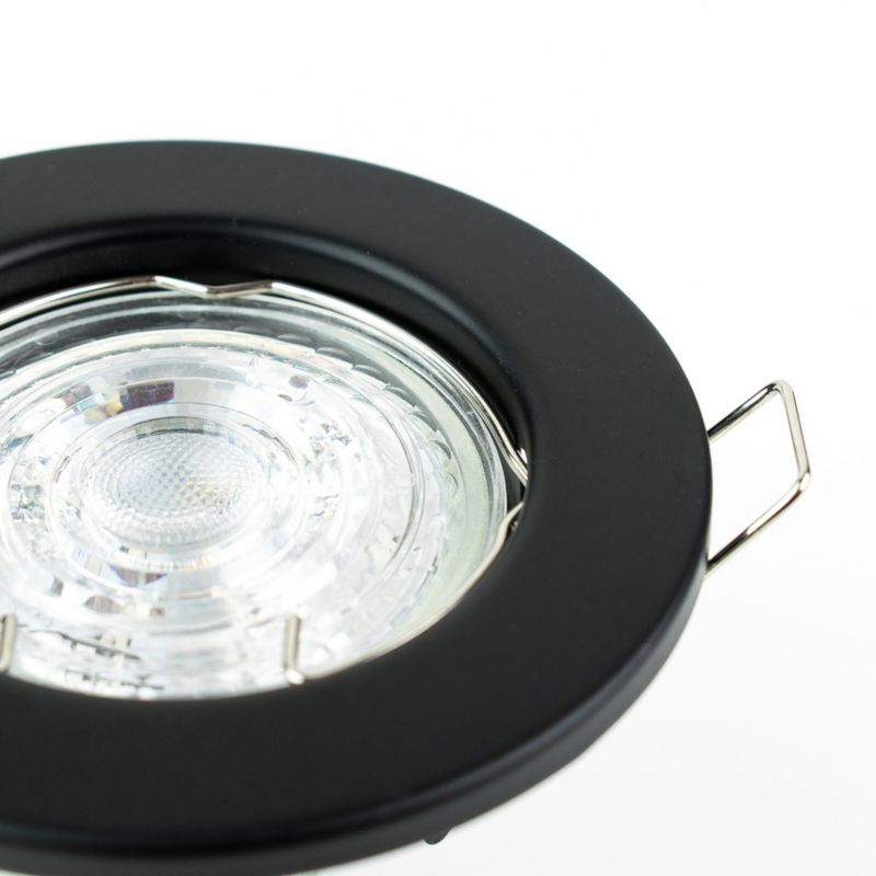 Indbygningsspot Edo Murid Black IP20 rund sort EDO777292 1 stk.