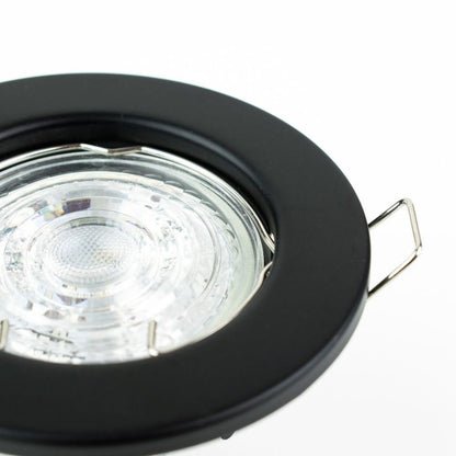 Indbygningsspot Edo Murid Black IP20 rund sort EDO777292 1 stk.