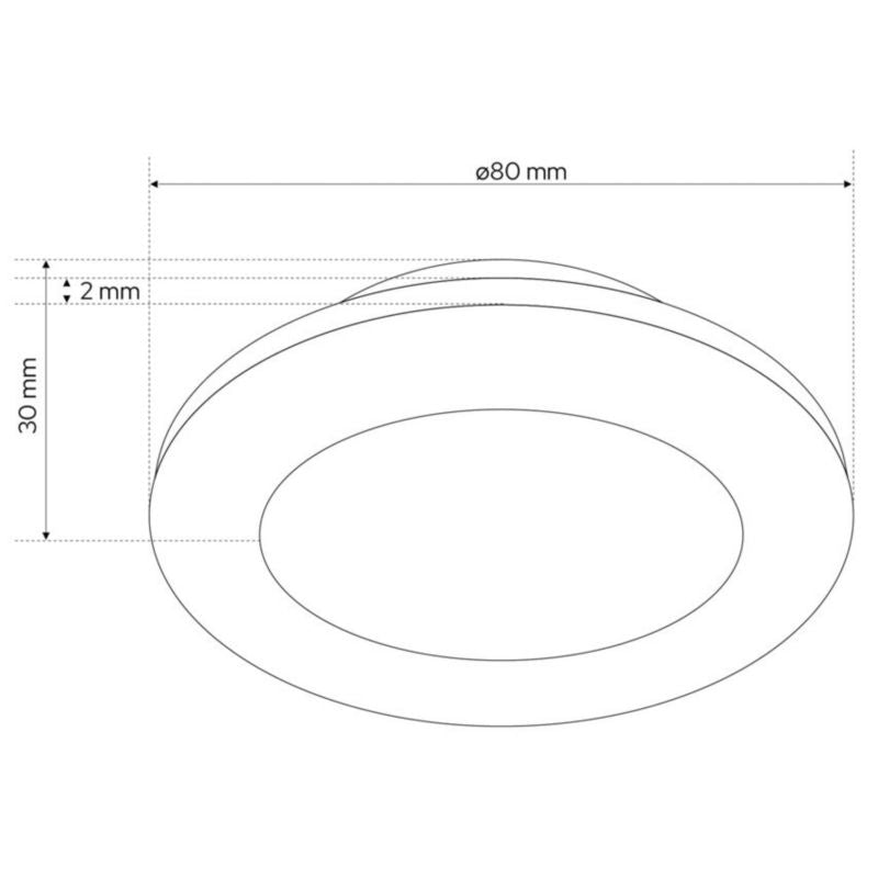 Indbygningsspot Edo Murid Black IP20 rund sort EDO777292 1 stk.