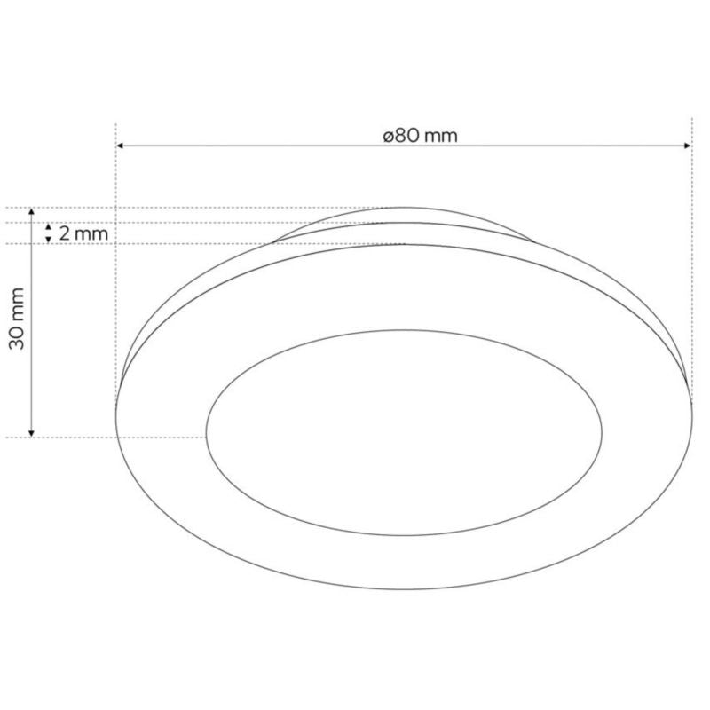 Indbygningsspot Edo Murid Chrome IP20 rund krom EDO777293 1 stk.