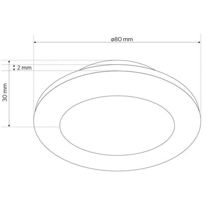 Indbygningsspot Edo Murid Chrome IP20 rund krom EDO777293 1 stk.