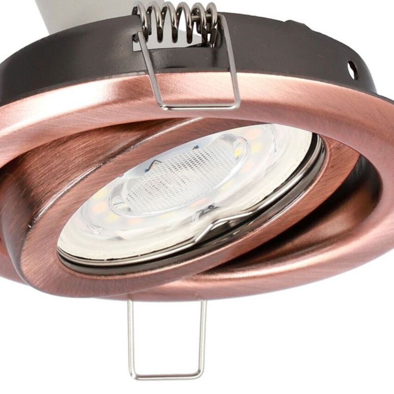 Indbygningsspot Edo Daira Cooper IP20 rund kobber justerbar EDO777301 1 stk.