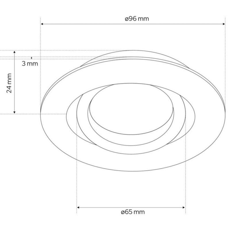 Indbygningsspot Edo Daira Cooper IP20 rund kobber justerbar EDO777301 1 stk.