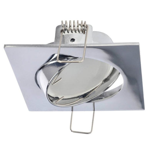 Indbygningsspot Edo Paril Chrome IP20 kvadratisk krom justerbar 1 stk.