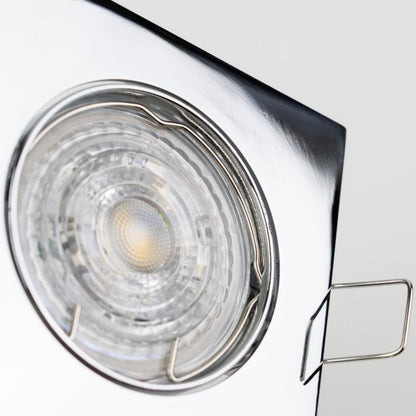 Indbygningsspot Edo Paril Chrome IP20 kvadratisk krom justerbar 1 stk.