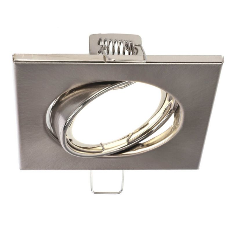 Indbygningsspot Edo Viera Nickel IP20 justerbar kvadratisk i nikelfinish EDO777306, 1 stk.