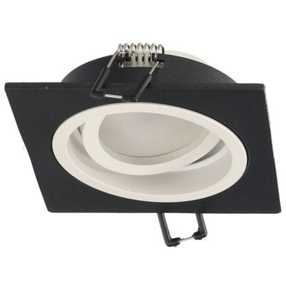 Indbygningsspot Edo Tulid Sq Black White IP20 kvadratisk sort med hvid ring EDO777534 1 stk.
