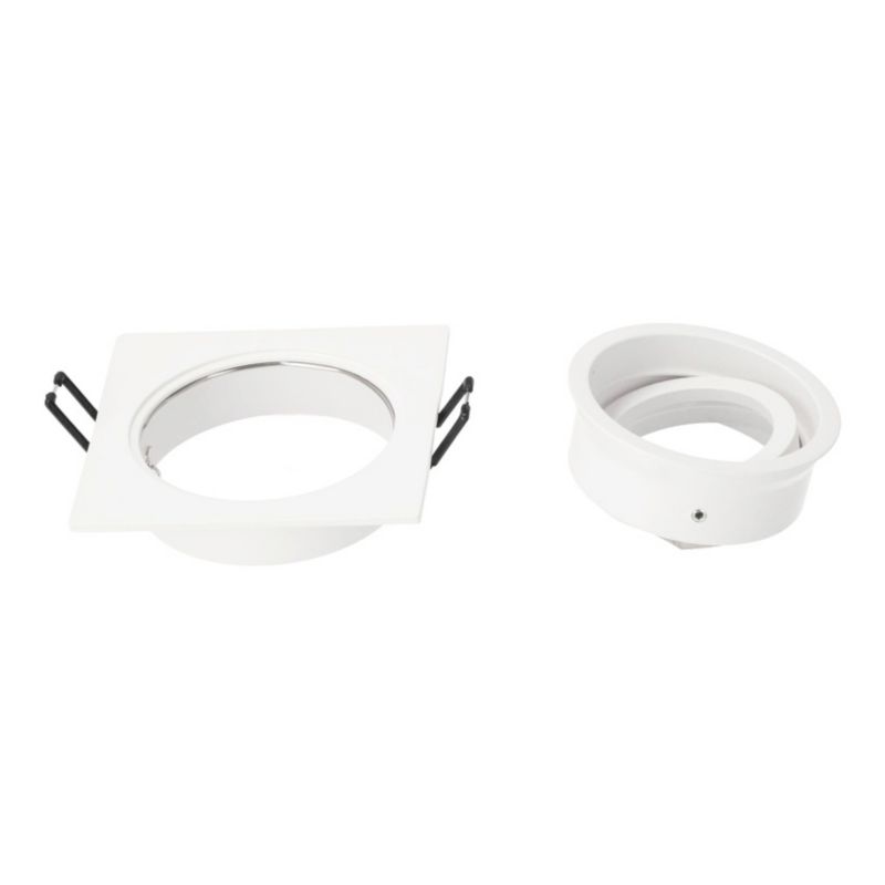 Indbygningsspot Edo Tulid Sq White IP20 kvadratisk hvid EDO777327 1 stk.