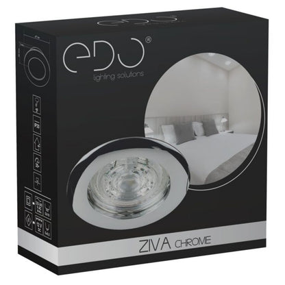 Indbygningsspot Edo Ziva Chrome IP20 rund krom EDO777309 1 stk.