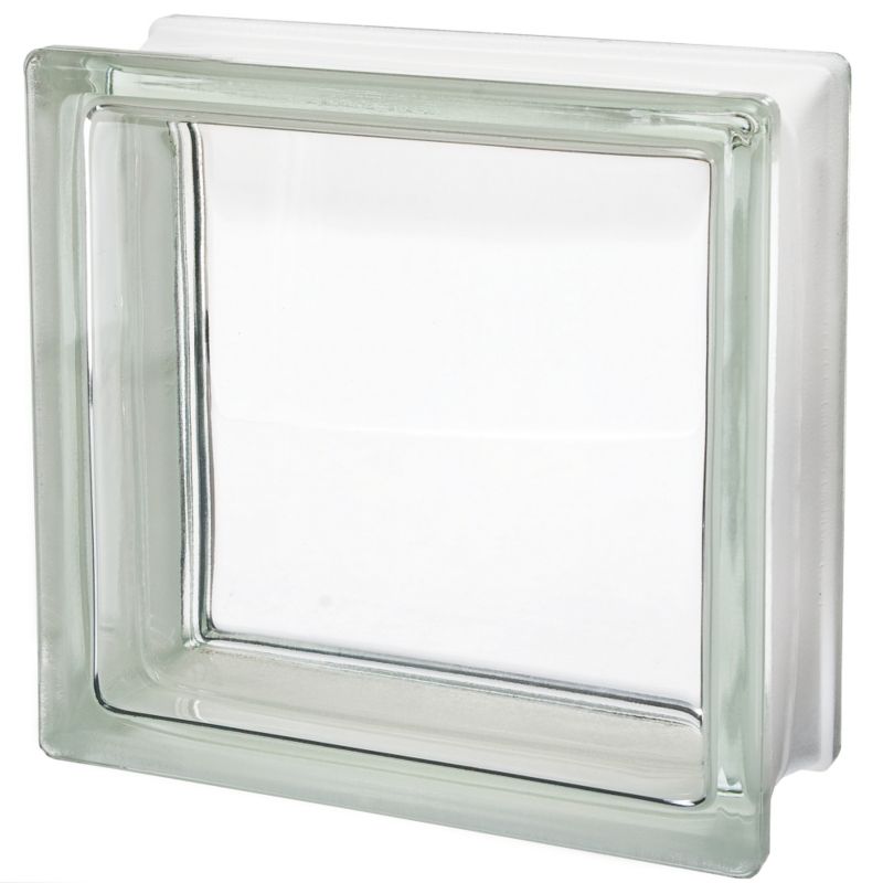 Seves glasblok 19 x 19 x 8 cm klar glat