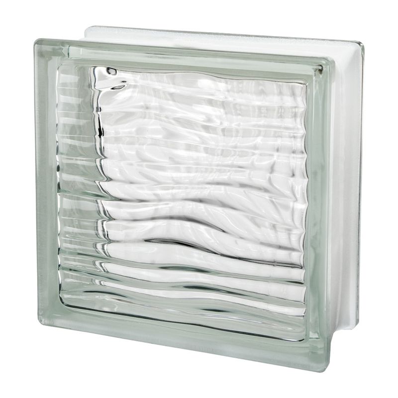 Seves 1908 H glasblok 19 x 19 x 8 cm klar