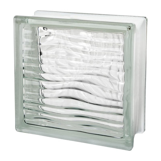 Seves 1908 H glasblok 19 x 19 x 8 cm klar