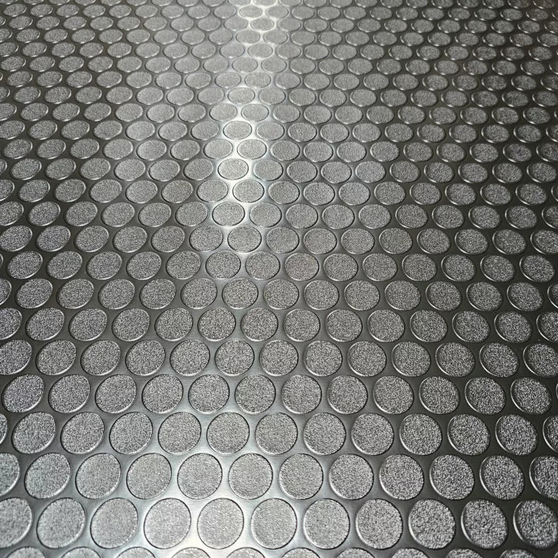 PVC-gulvbelægning med knopmønster 200 cm Mat sort | 5063022700568