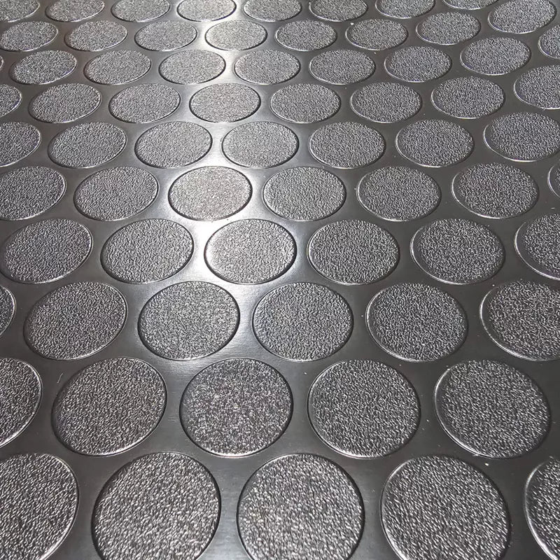 PVC-gulvbelægning med knopmønster 200 cm Mat sort | 5063022700568