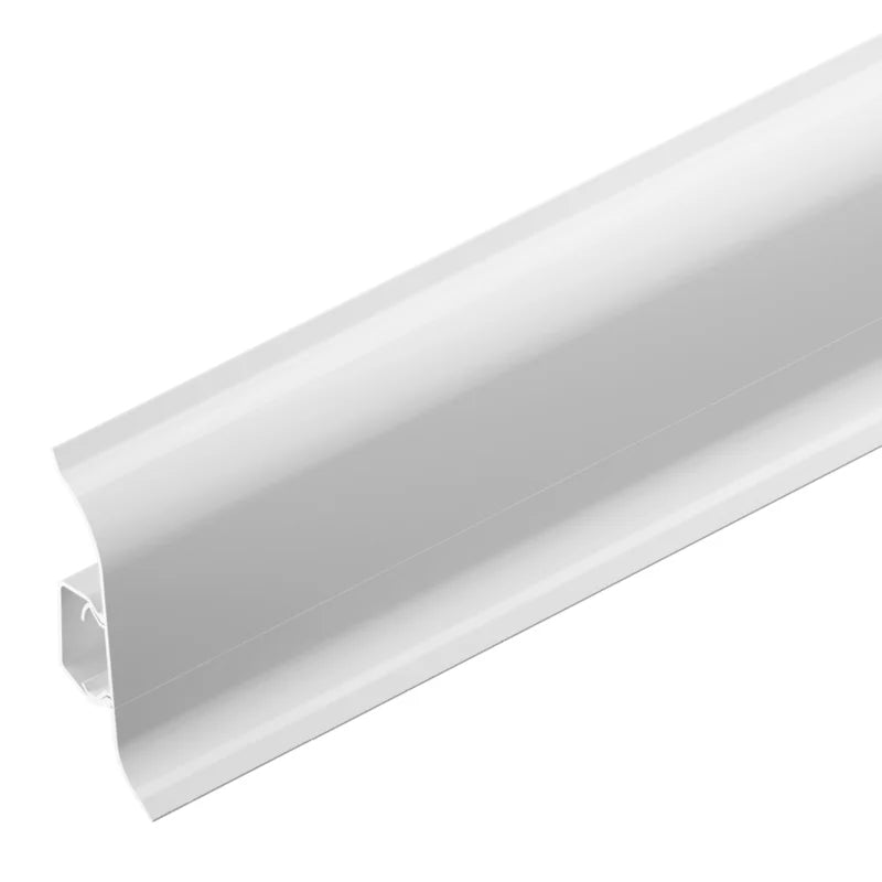 PVC Gulvliste 220 cm Hvid Blank 59 mm 20 Stk.