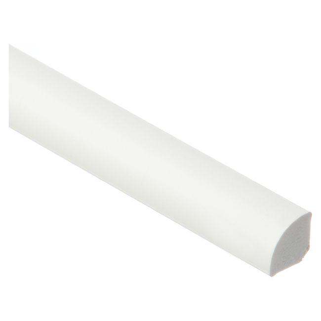 PVC Kvartrundstav 13 mm Hvid 2,5 m