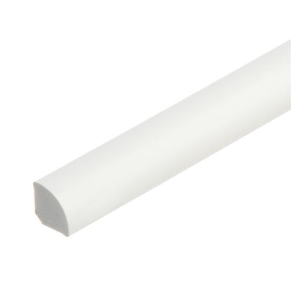 PVC Kvartrundstav 18 x 18 x 2400 mm Hvid