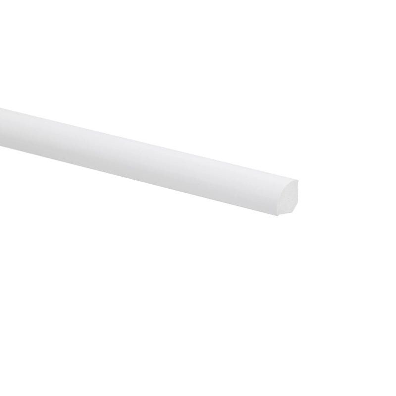 PVC Kvartrundstav 260 x 1,4 x 1,4 cm Hvid Mat