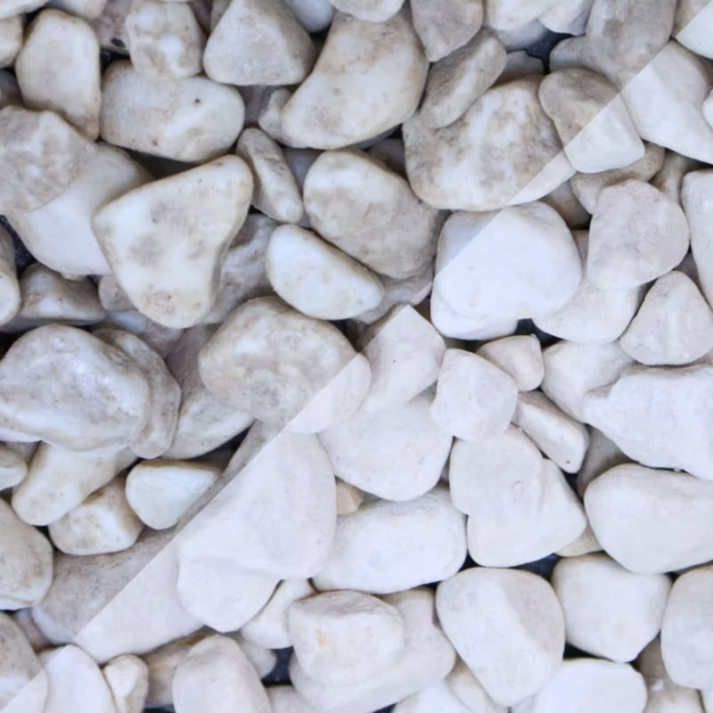 Pyntegrus Carrara 15-25 mm 20 kg Hvid