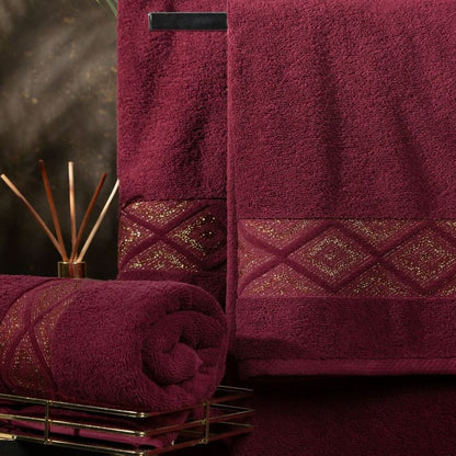 Badehandklæde 70x140 cm Bourgogne Bomuld 500 g/m²
