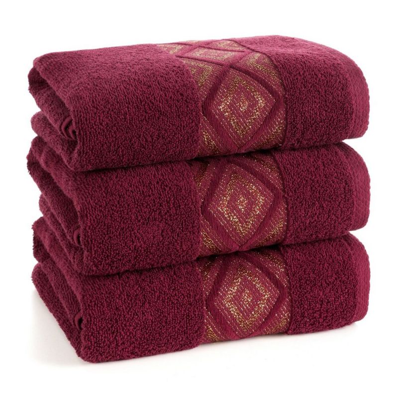 Badehandklæde 70x140 cm Bourgogne Bomuld 500 g/m²