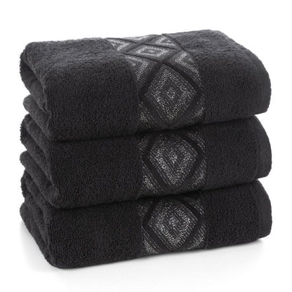 Badehåndklæde Azari 70x140 cm Sort 500 g/m²