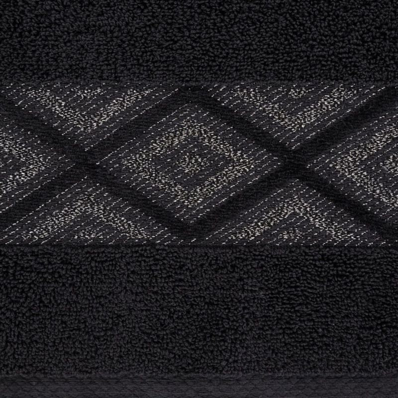 Badehåndklæde Azari 70x140 cm Sort 500 g/m²