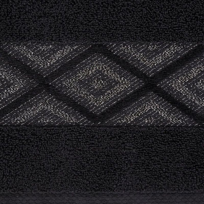 Badehåndklæde Azari 70x140 cm Sort 500 g/m²