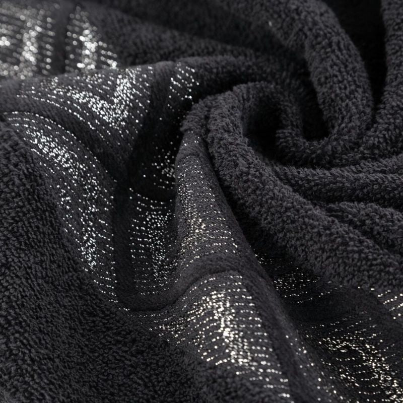 Badehåndklæde Azari 70x140 cm Sort 500 g/m²