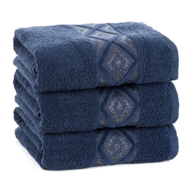 Badehåndklæde 70x140 cm Marineblå 500 g/m² Bomuld 1 stk.
