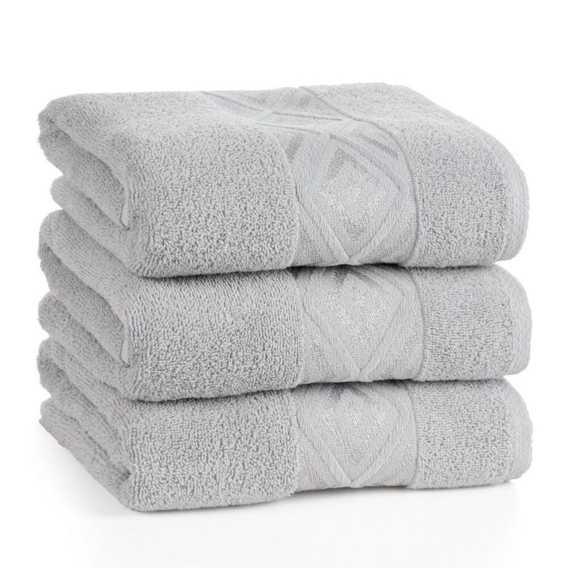 Badehåndklæde 70x140 cm Sølv 500 g/m² Bomuld
