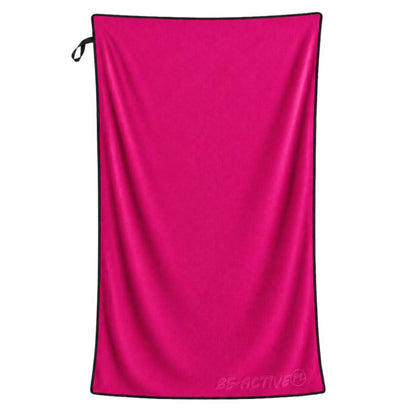 Mikrofiberhåndklæde 180x100 cm Hurtigtørrende Rosa-Sort 1 stk.