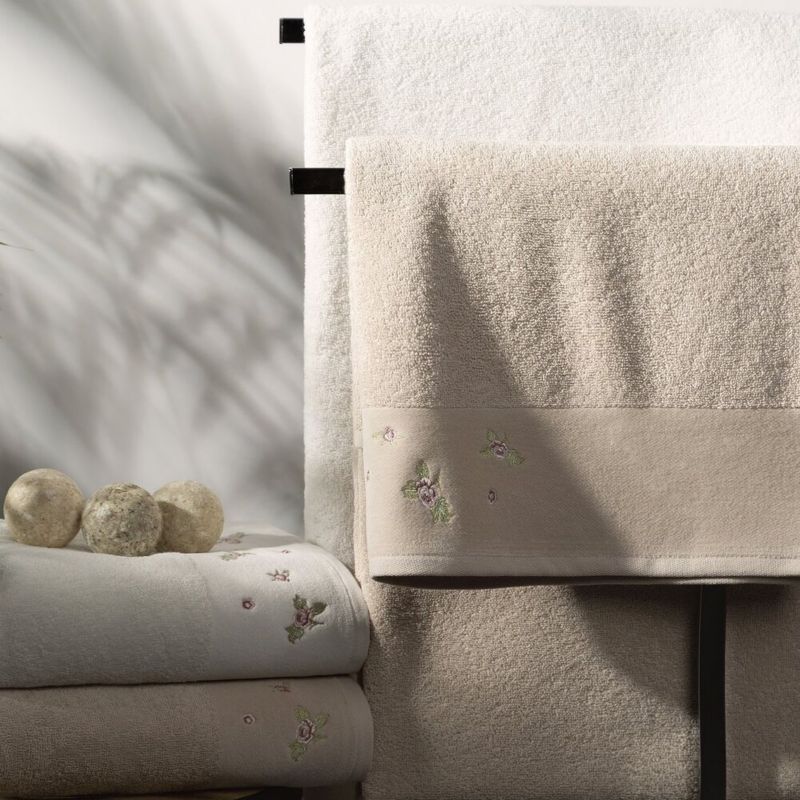 Badehåndklæde Dalia Bomuld Beige 70x140 cm 1 stk.