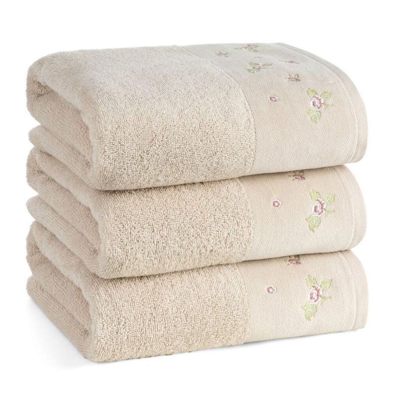 Badehåndklæde Dalia Bomuld Beige 70x140 cm 1 stk.