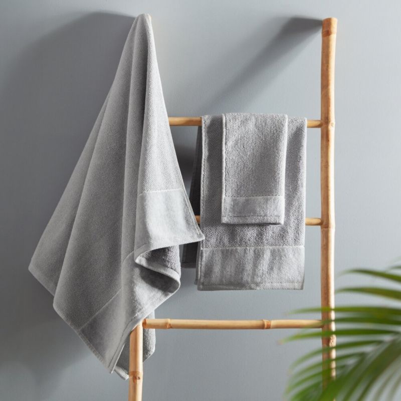 Bomuldshåndklæde 30x50 cm Sølv 550 g/m² 1 stk.