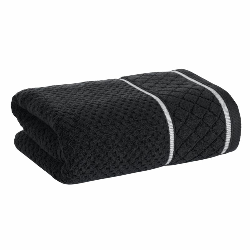 Badehåndklæde 70x140 cm Sort Bomuld 500 g/m²